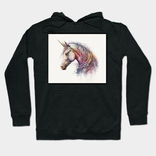 Unicorn Watercolour Painting Hoodie